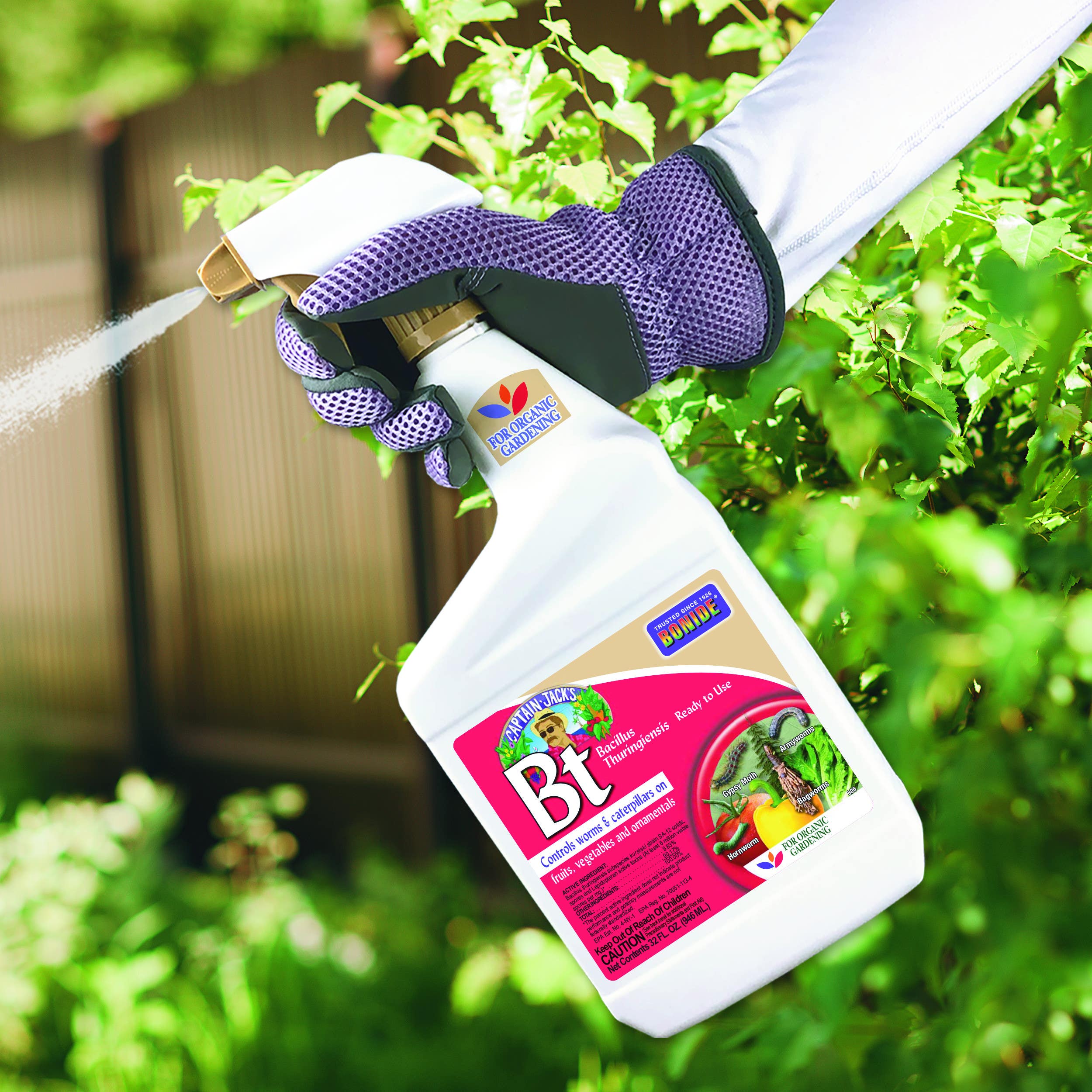 Bonide Products Inc 8066 Bacillus Thuringiensis (BT), Worm & Caterpillar Killer, Ready-to-Use, 32 oz.