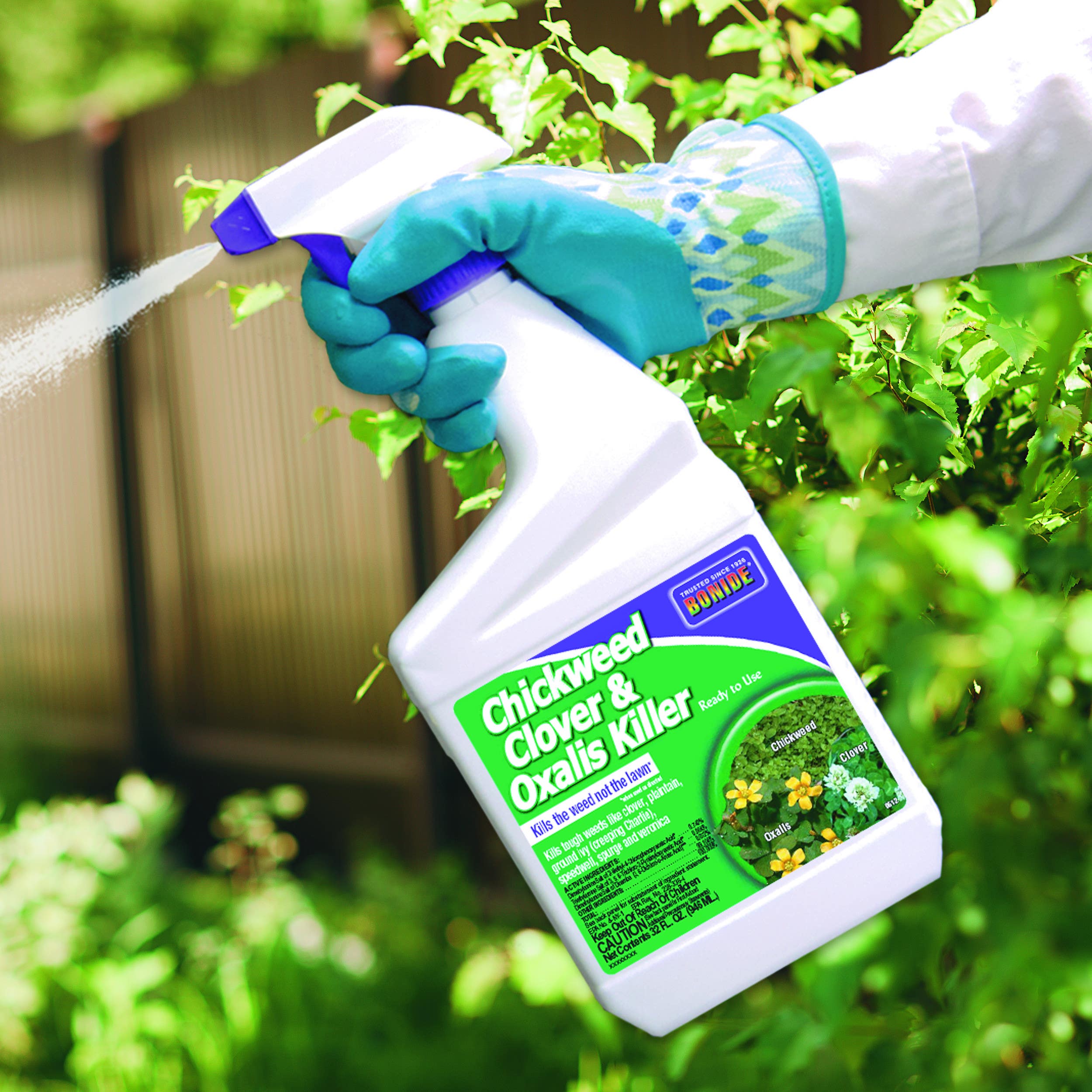 Bonide Products Inc 612 Chickweed, Clover & Oxalis Killer, Ready-to-Use, 32 oz.