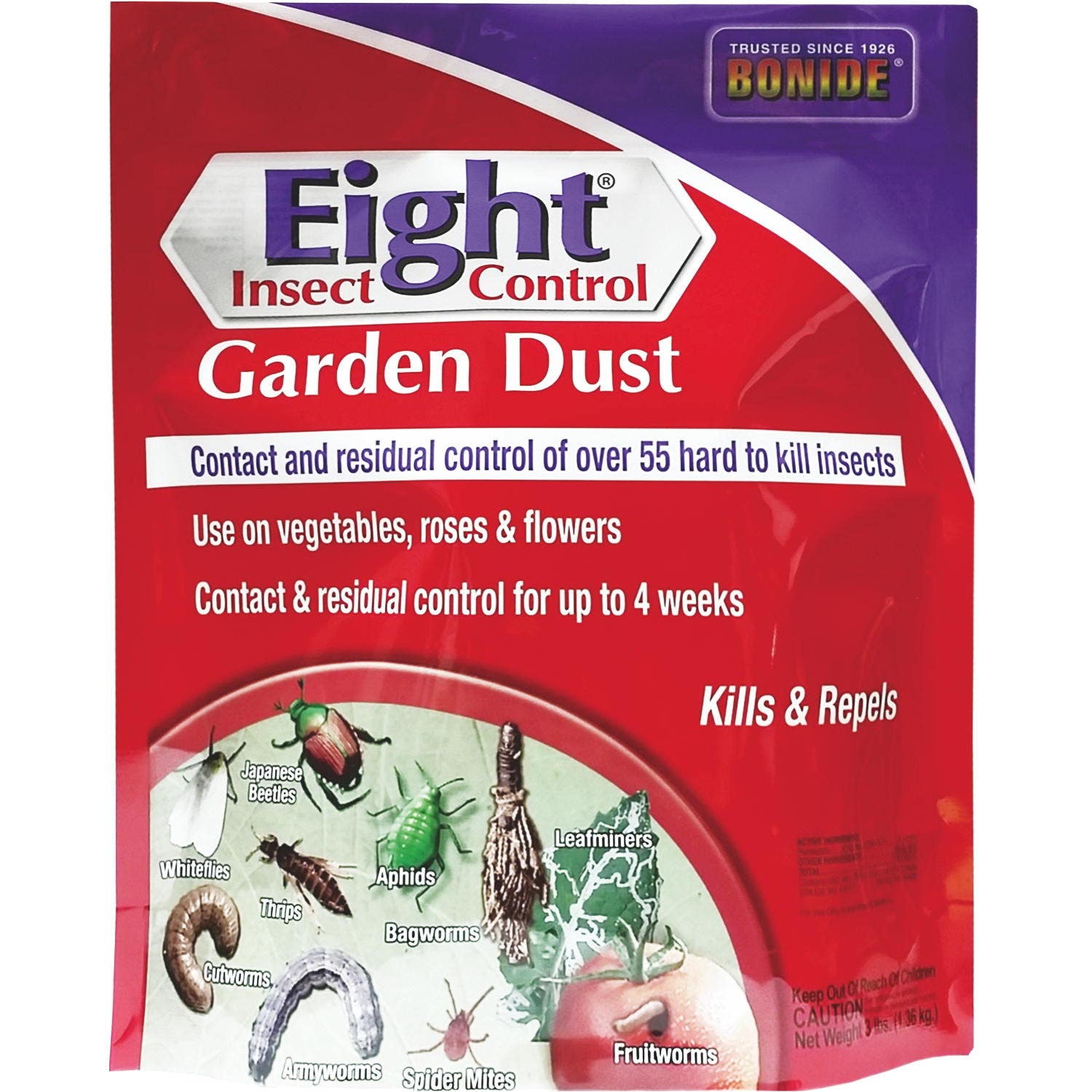 Bonide Products Inc 78 Eight, Insect Control Garden Dust, Kills & Repels