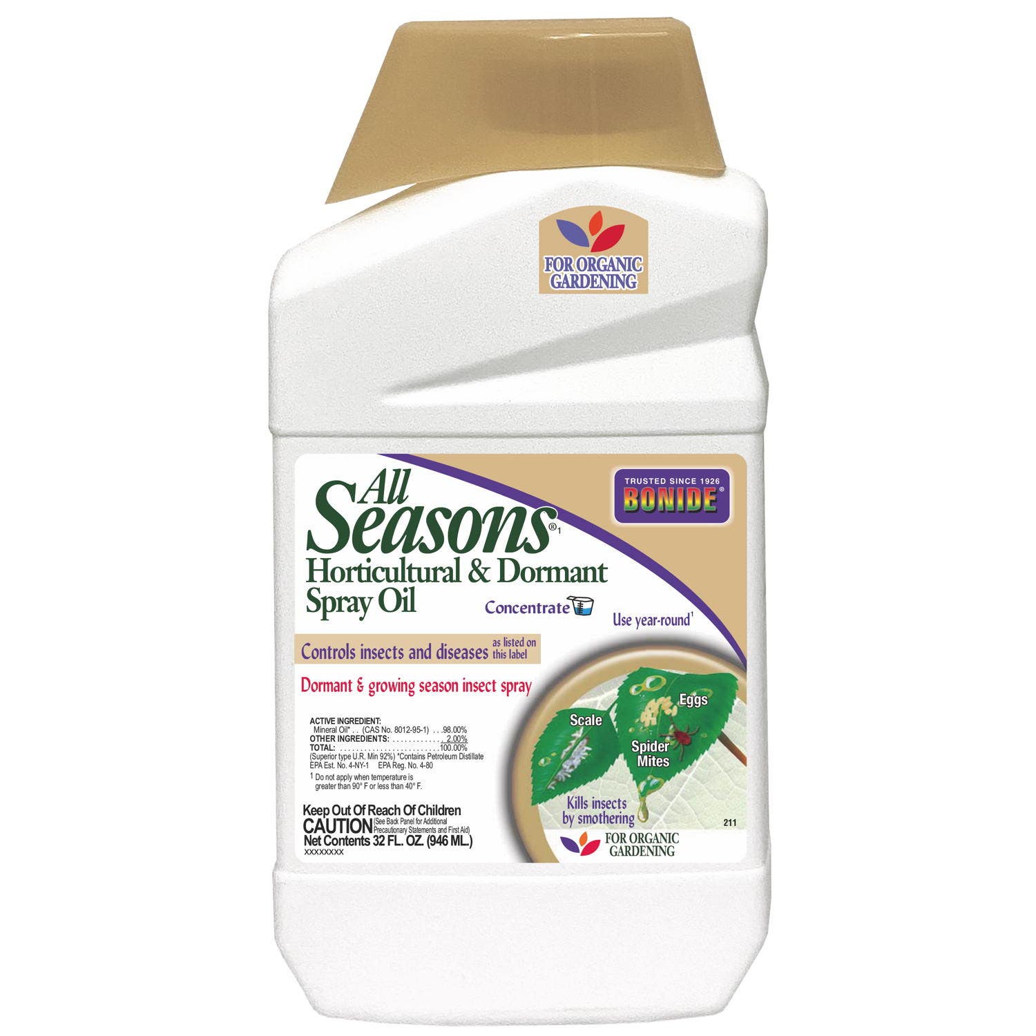 Bonide Products Inc 21 All Seasons Horticultural & Dormant Spray Oil, Concentrate