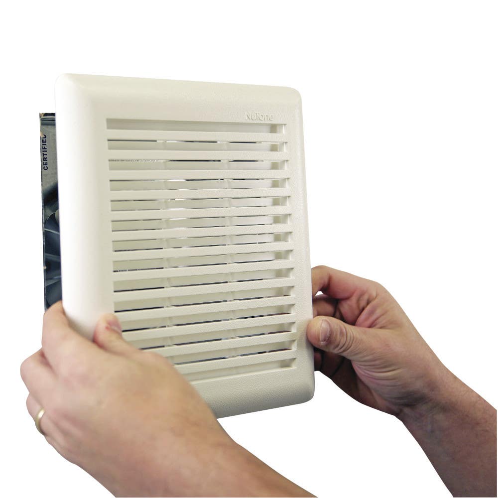 Broan NuTone FGR300 Easy Install Bathroom Exhaust Fan Replacement Grille/Cover, White (4-Pk)