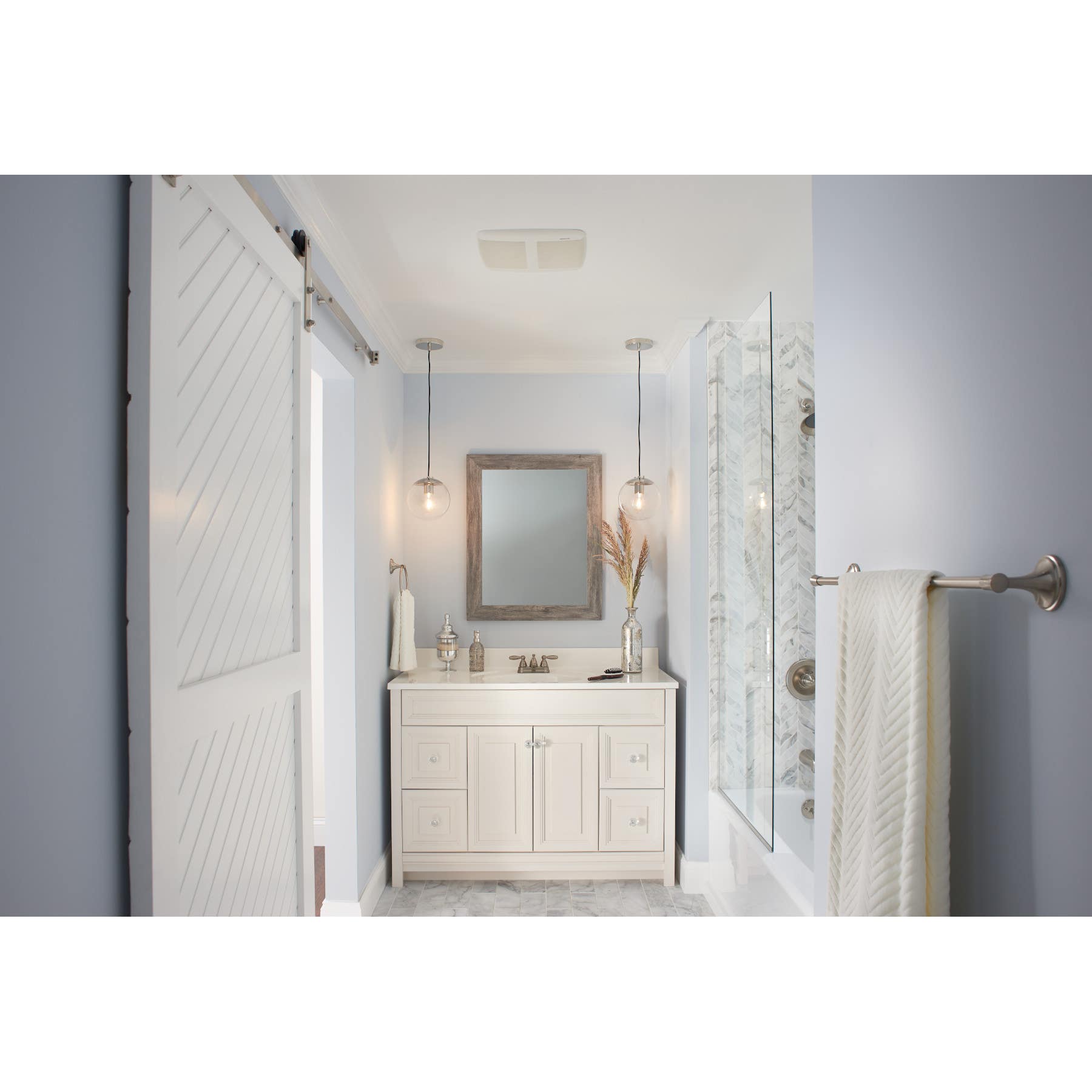 Broan NuTone SPK110 Sensonic Ventilation Fan With Bluetooth Speaker, 110 CFM, 1.0 Sones, White