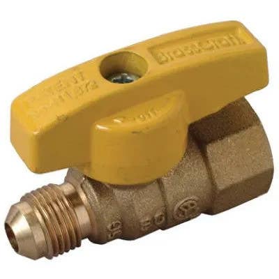 Brass Craft  PSSL-12 Gas Valve, Straight, 3/8 O.D. x 1/2-In. FPT