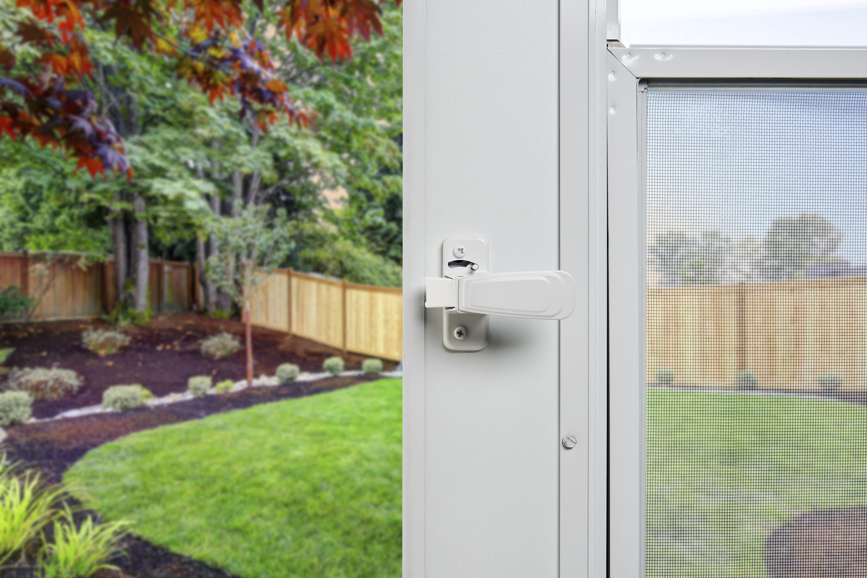 Hampton-Wright Products V444ISWH Heavy Duty Inside Latch for Screen & Storm Door, White