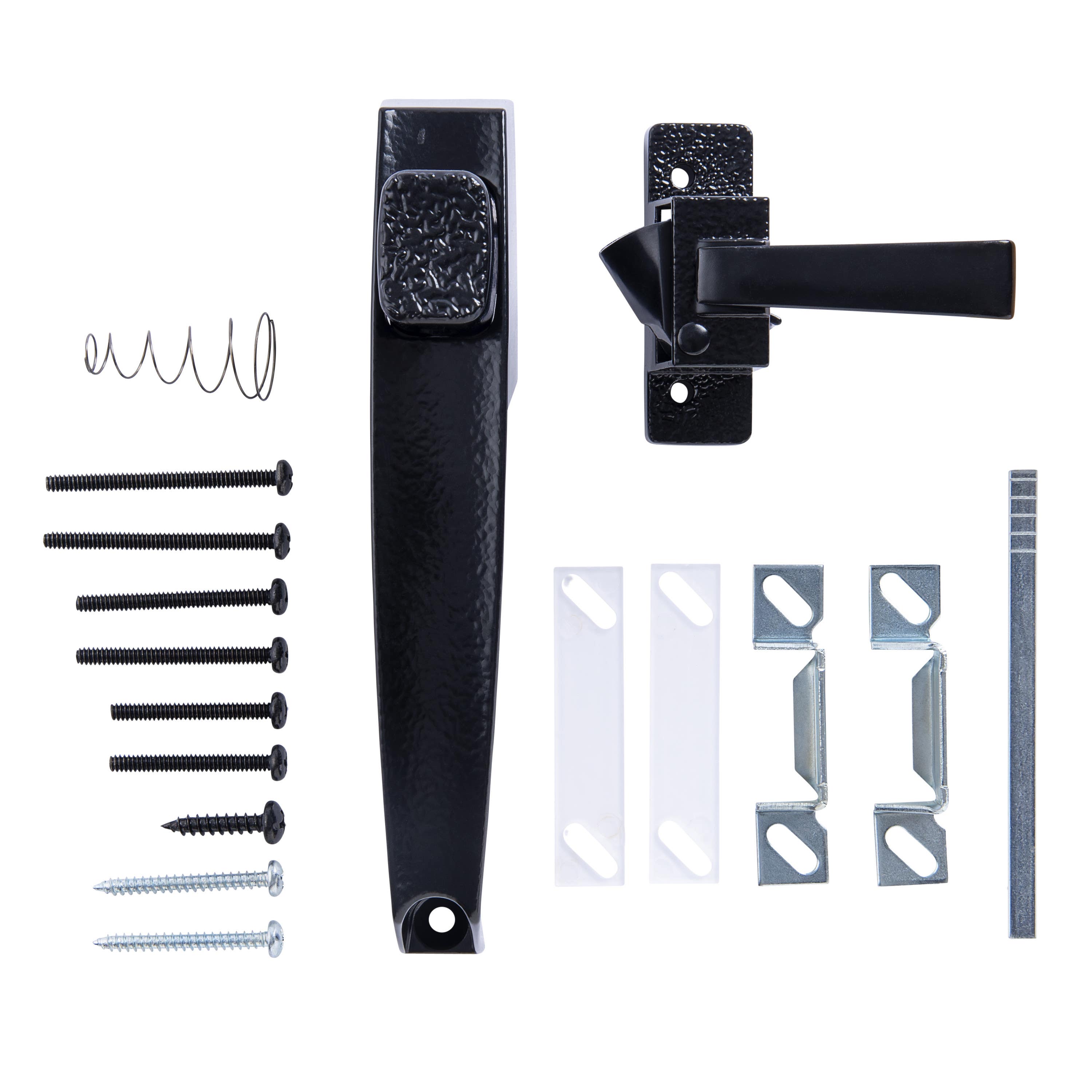 Hampton-Wright Products V398 Textured Push Button Latch for Screen & Storm Doors, Out-Swinging