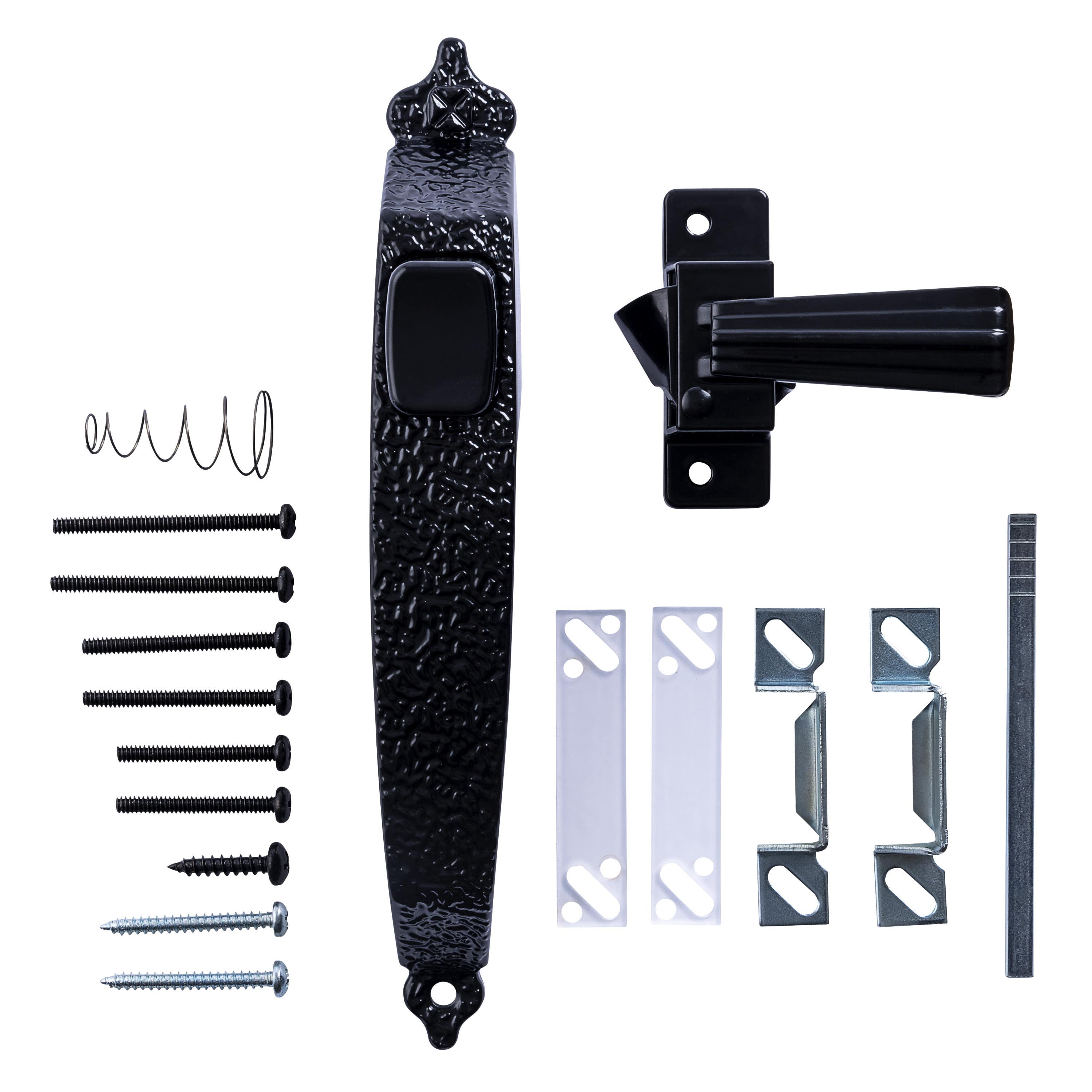 Hampton-Wright Products VC333BL Colonial Tie-Down Push Button Door Latch, Black