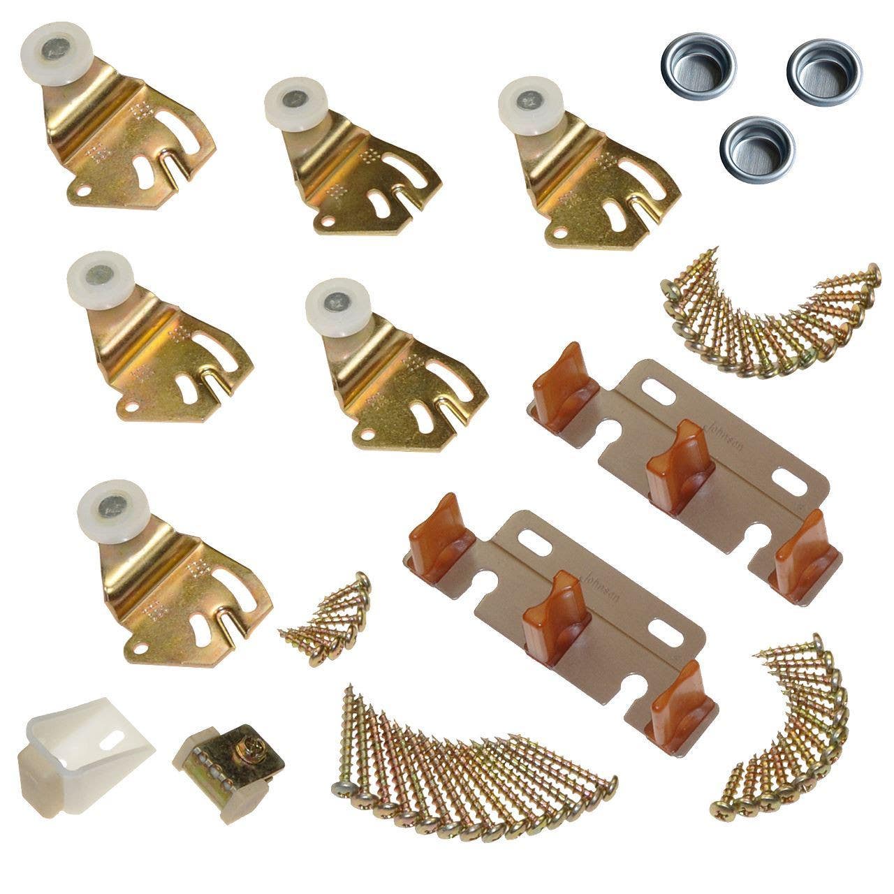 Johnson Hardware 22313803 3-Door Part Set, Single Wheel Hanger