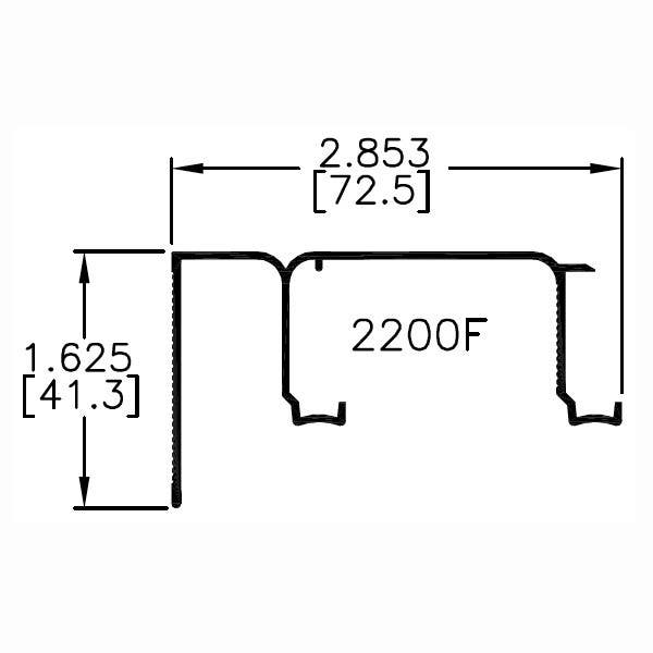 Johnson Hardware 2200F Series Bypass Fascia Track, Mill Grade Aluminum