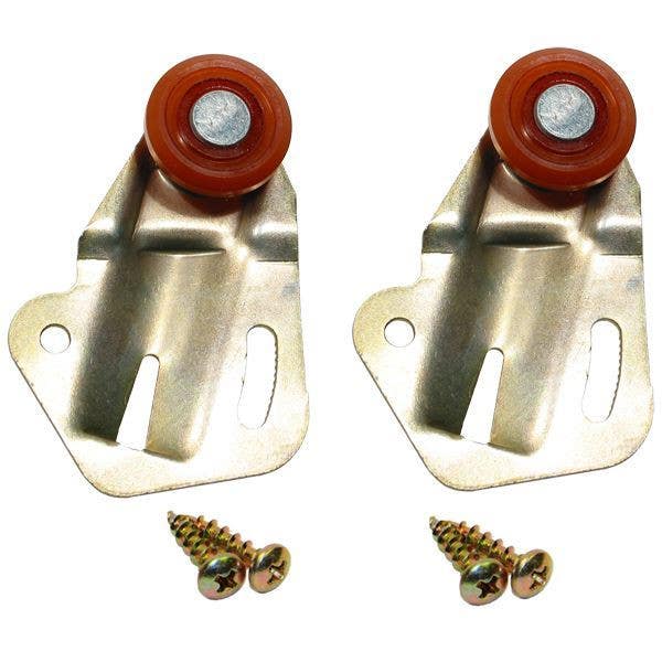 Johnson Hardware 2376PPK2 Universal Sliding Door Hanger Set, 7/8" Wheel x 1/6" Offset