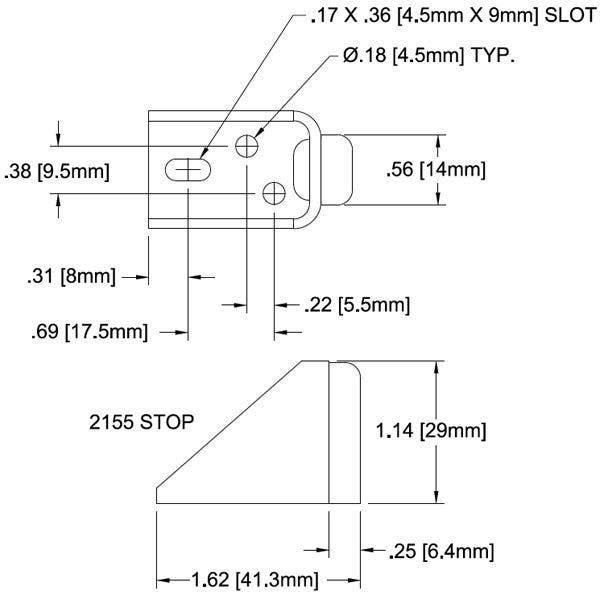 Johnson Hardware 2155PPK1 Bypass Sliding Door Bump Stop, White