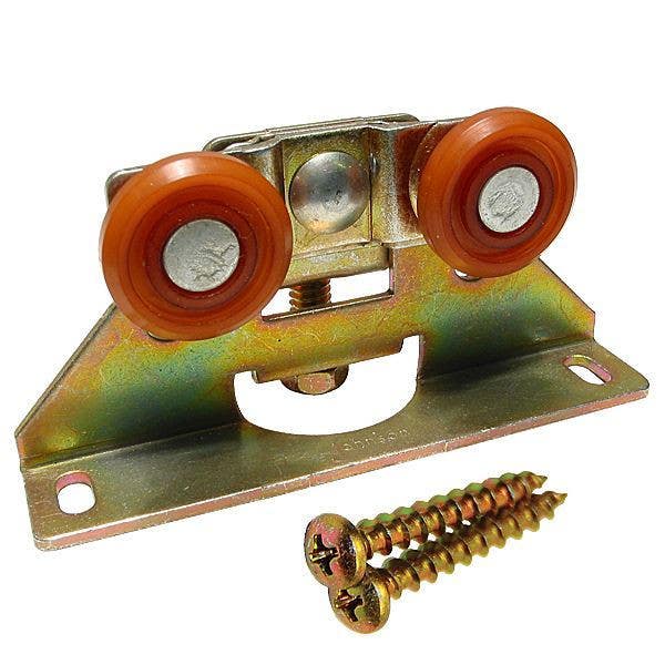 Johnson Hardware 2312PPK1 Universal Double Wheel Sliding Door Hanget Kit, 7/8" Wheel Dia.