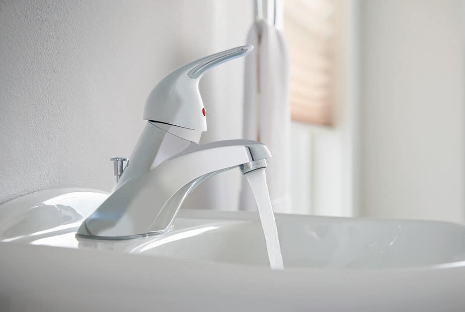 Moen Inc WS84503 Adler, One-Handle Low Arc Bathroom Faucet, Chrome