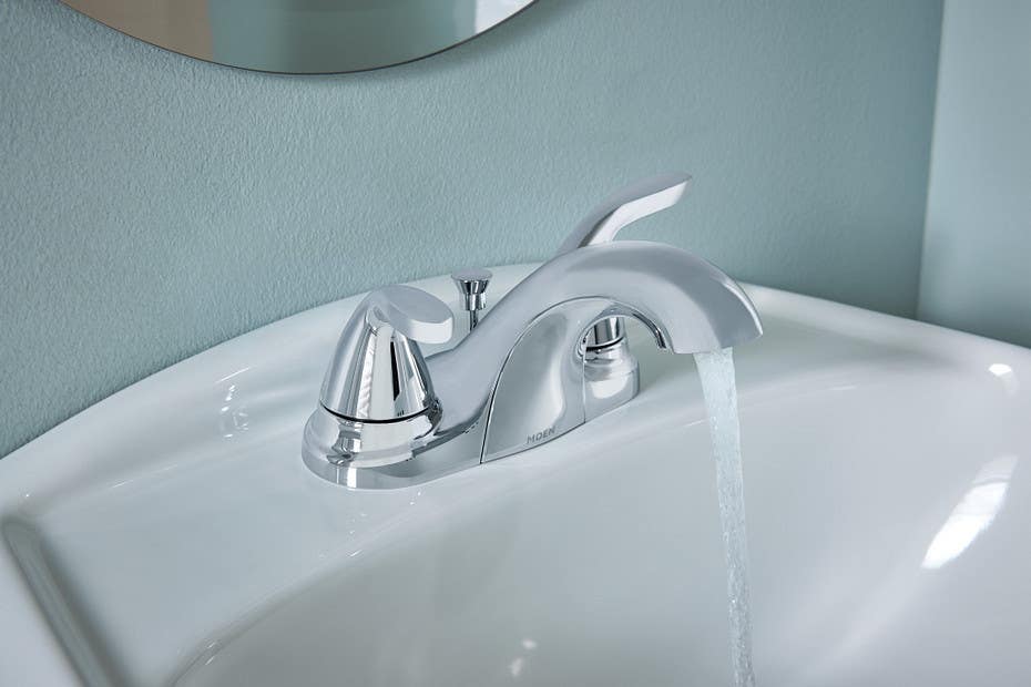 Moen Inc 84603 Adler, Two-Handle Bathroom Faucet, Chrome