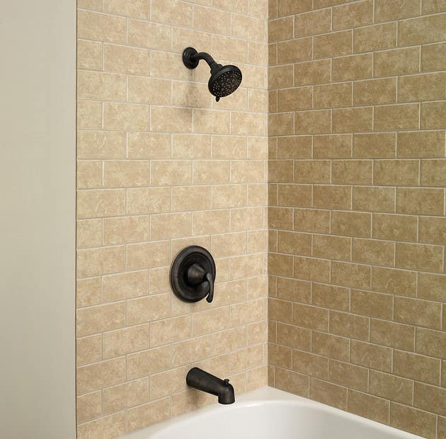 Moen Inc 82876BRB Tiffin, Single-Handle Posi-Temp Tub/Shower Kit, Mediterranean Bronze