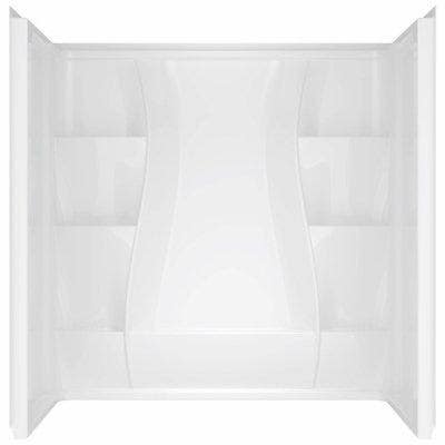 Delta Faucet Co 40204 Classic 400 Curved Bathtub Wall Set, Bright White Gloss, 60 x 30-In., 3-Pc.