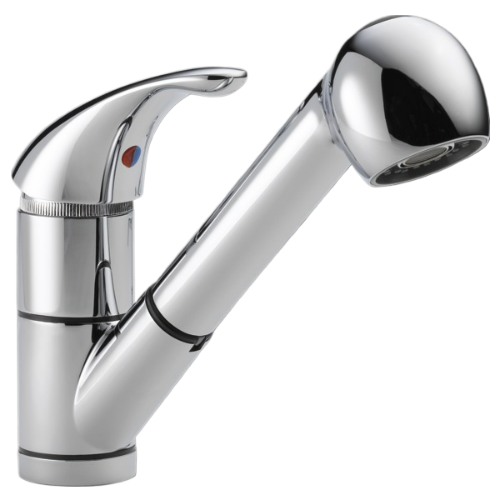 Delta Faucet Co P18550LF Kitchen Faucet With Pull-Out Spray, Single-Lever, Chrome