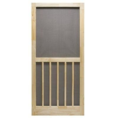 Precision Screen & Security 3952NA Nantucket Screen Door, Wood