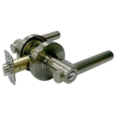 TruGuard LP2X200C KA2 Entry Lever Lockset, Reversible Basel, Contemporary Style, Satin Nickel