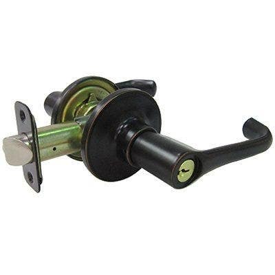 TruGuard LYPX700B KA2 Reversible Milano Entry Lever Lockset, Aged Bronze