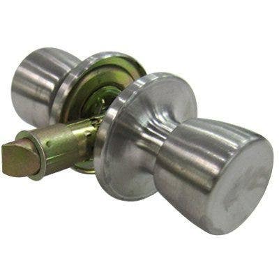 TruGuard TS630B-MH Tulip-Style Knob Passage Mobile Home Lockset, Stainless Steel