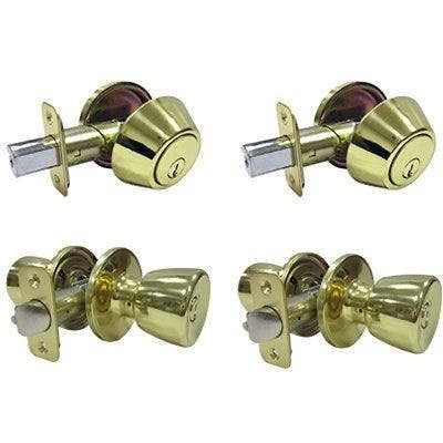 TruGuard BS7L1BD KD Tulip Project Lock Pack, Polished Brass