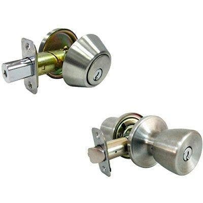 TruGuard BS6L1B KA3 Combination Lockset, Stainless Steel