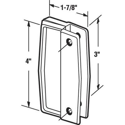 Prime Line A 111 Sliding Screen Door Pulls, Black Plastic, 2-Pk.
