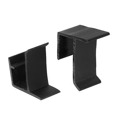 Prime Line L 5799 Window Screen Frame Holder, Top and Bottom, Black, Vinyl, 2-Sets