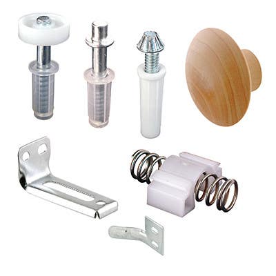 Prime Line N 7283 Bi-Fold Door Repair Kit, Pivots, Brackets, Guide, Knob and Snugger