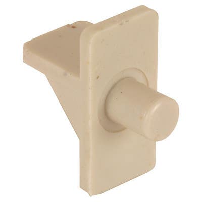 Prime Line U 10177 Shelf Support Pegs, Almond Plastic, 5-Lb. Load, 1/4 In., 8-Pk.