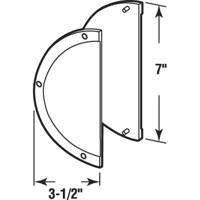 Prime Line A 141 Sliding Door Screen Shield, Black Plastic