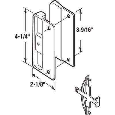 Prime Line A 151 Screen Door Latch and Pull Mortise Style, Black Plastic