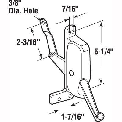 Prime Line H 3674 Awning Window Operator, Right Handed