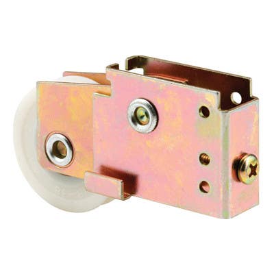 Prime Line N 6576 Mirror Door Roller, Unique Housing, 1-1/2 In. Nylon Grooved Roller