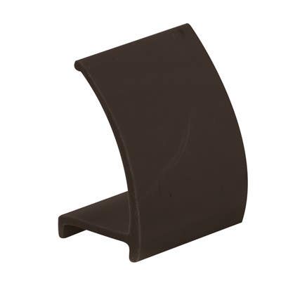 Prime Line P 8205 Glass Retainer, Snap-In, Rigid Brown Vinyl, 9/32 x 1/2 x 72 In.