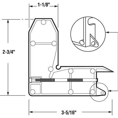 Prime Line B 569 Diecast Screen Door Corner Insert with Screw, 2-Pk.