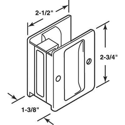 Prime Line N 7318 Pocket Door Pull, Satin Nickel