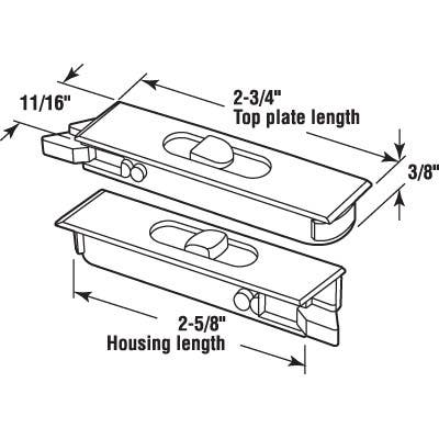 Prime Line F 2749 Tilt Latch Pair, White Plastic, Spring-Loaded, Snap-In