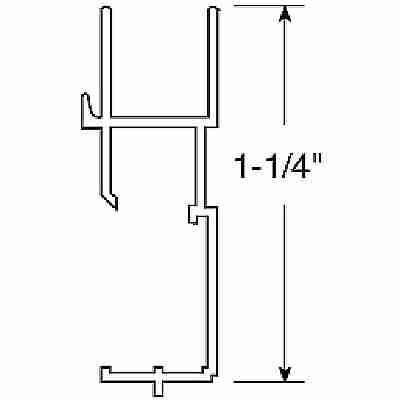 Prime Line PL 14194 Window Screen Frame, Bottom Triple Track, White Aluminum, 1.25 x 72 In.