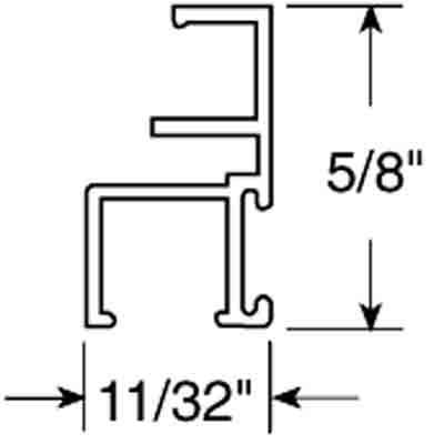 Prime Line PL 14203 Window Screen Frame, Side & Top Triple Track, White, 11/32 x 5/8 x 72 In.