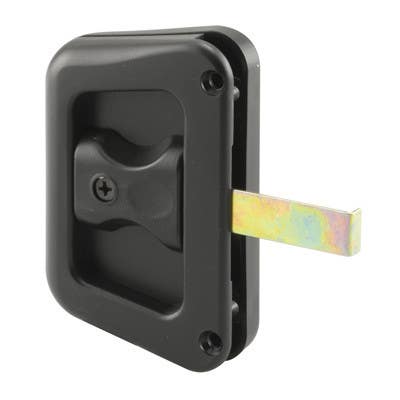 Prime Line A 187 Screen Door Handle and Latch, Black Plastic