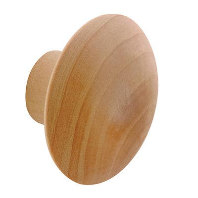 Prime Line N 6756 Bi-Fold Door Pull Knob, Hardwood, 1-3/4 In., 2-Pk.