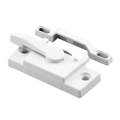 Prime Line F 2744 Vinyl Window Sash Lock with Keeper, Diecast, White