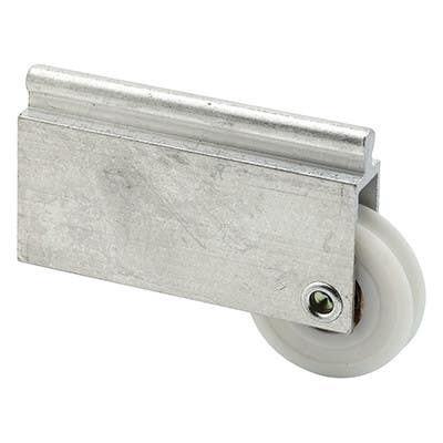 Prime Line N 6599 Mirror Door Roller Assembly, Plastic Roller, Ball Bearings, Concave, 1-1/2 In.