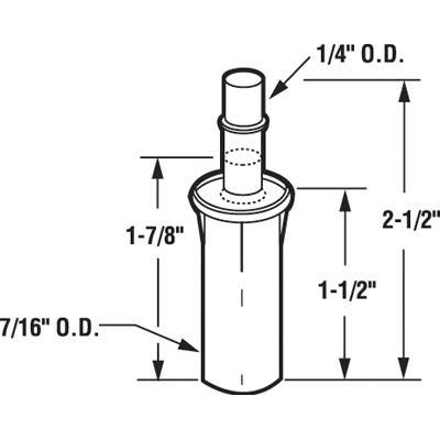 Prime Line N 6583 Bi-Fold Top Mount Pivot, 1/4 inch Steel Pivot, 2-Pk.