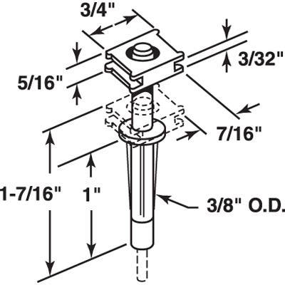 Prime Line N 6705 Nylon Bi-Fold Door Top Guide for Alliance Doors, 2-Pk.