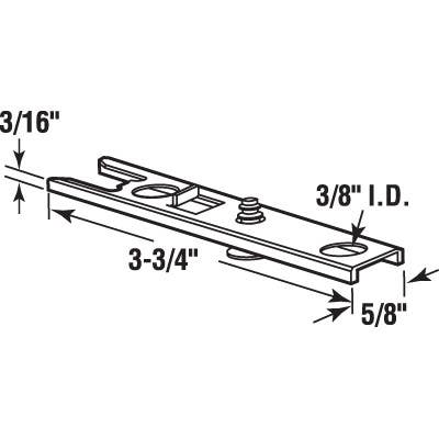 Prime Line N 6823 Steel Bi-Fold Door Top Pivot Bracket, Acme Door