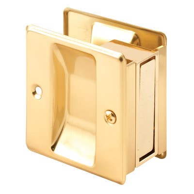 Prime Line N 6770 Pocket Door Pull, Polised Brass