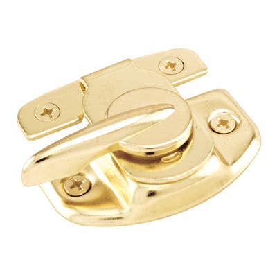 Prime Line F 2527 Sliding Window Sash Lock, Stamped Steel, Brass