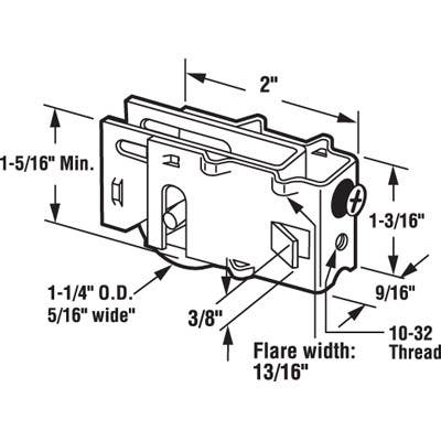 Prime Line D 1688 Steel Ball Bearing Sliding Door Roller Assembly, 1-1/4 In.